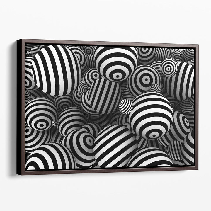 Abstract Opt Art Of Spheres Creating a Hypnotic Effect - Canvas Print Wall Art