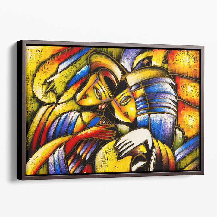 Abstract Faces Oil Painting - Canvas Print Wall Art