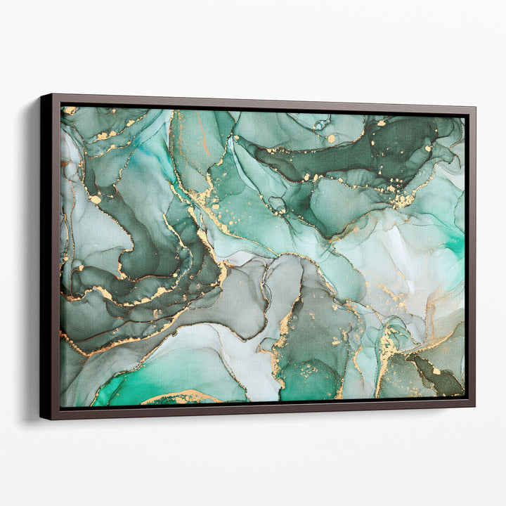 Green Color Texture Art - Canvas Print Wall Art