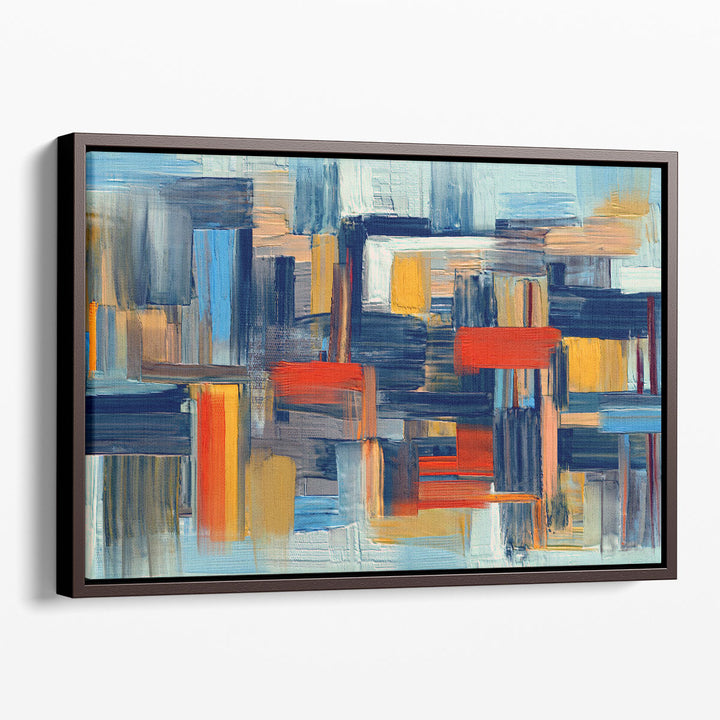 Textured Paint Strokes Abstract Art - Canvas Print Wall Art