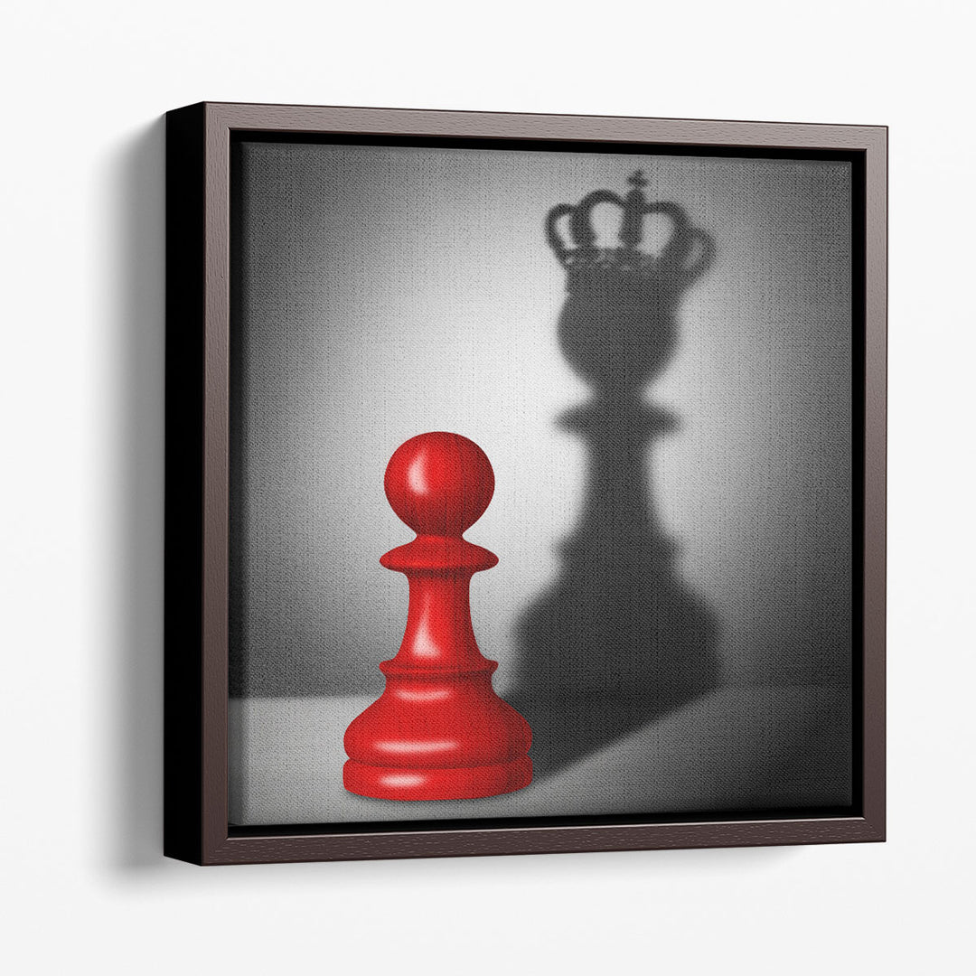 Mindset is Everything - Pawn With The Shadow of a King - Canvas Print Wall Art