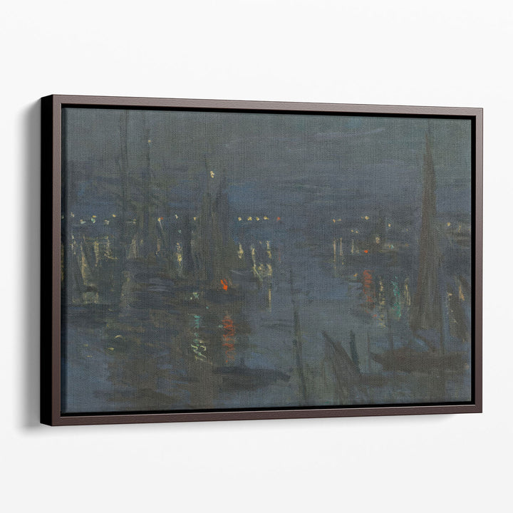 The Port of Le Havre Night Effect - Canvas Print Wall Art