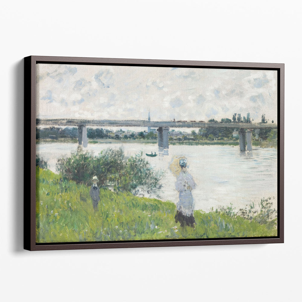 The Promenade with the Railroad Bridge, Argenteuil, 1874 - Canvas Print Wall Art