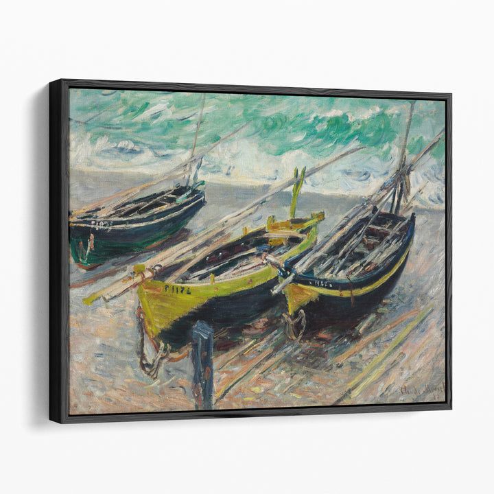 Three Fishing Boats - Canvas Print Wall Art