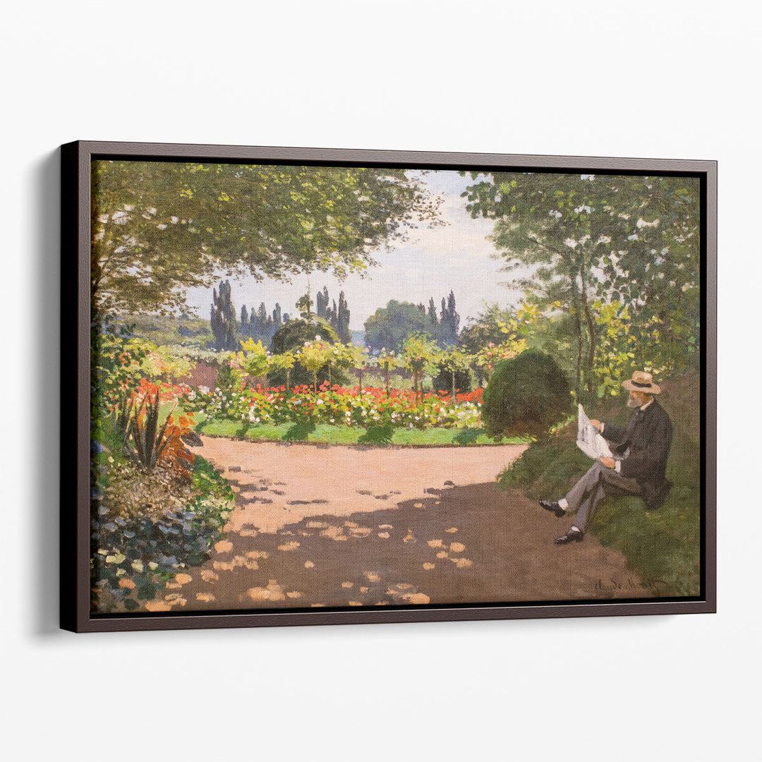 Adolphe Monet in the Garden of Le Coteau at Sainte-Adresse, 1867 - Canvas Print Wall Art