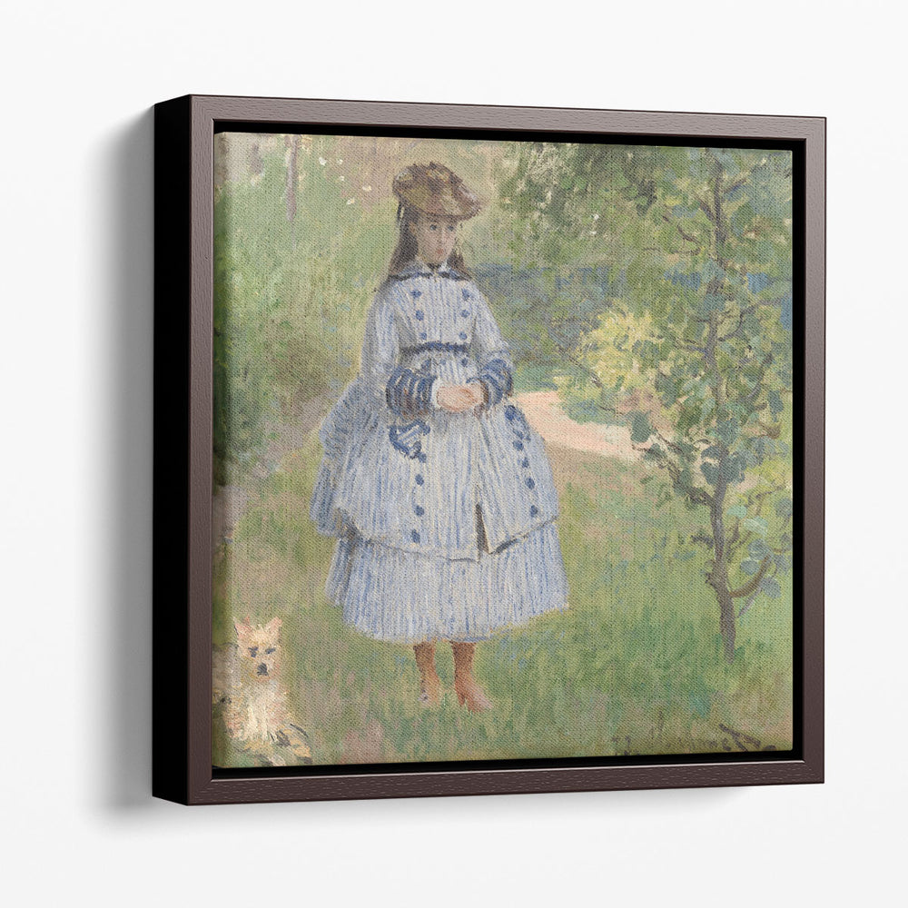 Girl with Dog - Canvas Print Wall Art