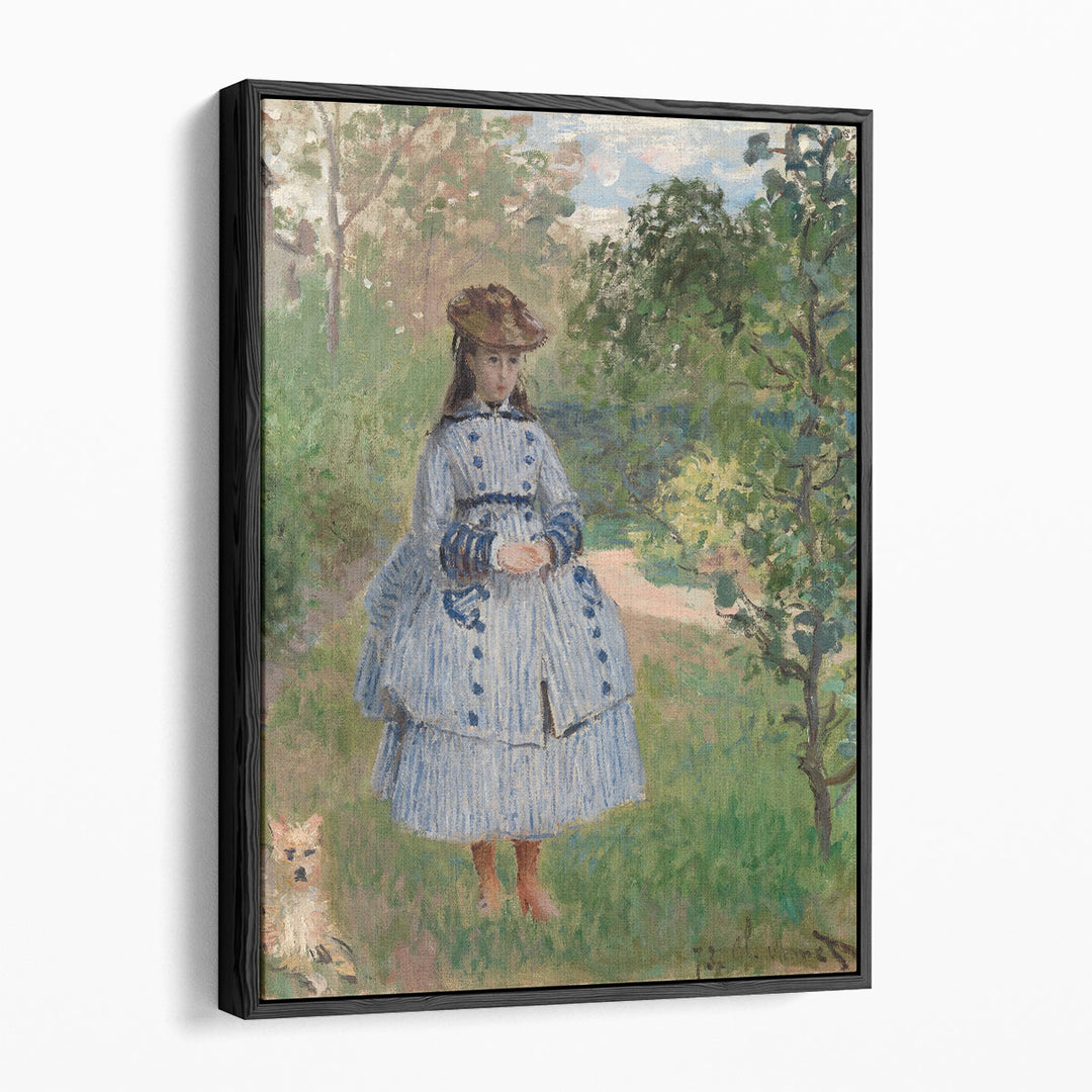 Girl with Dog - Canvas Print Wall Art