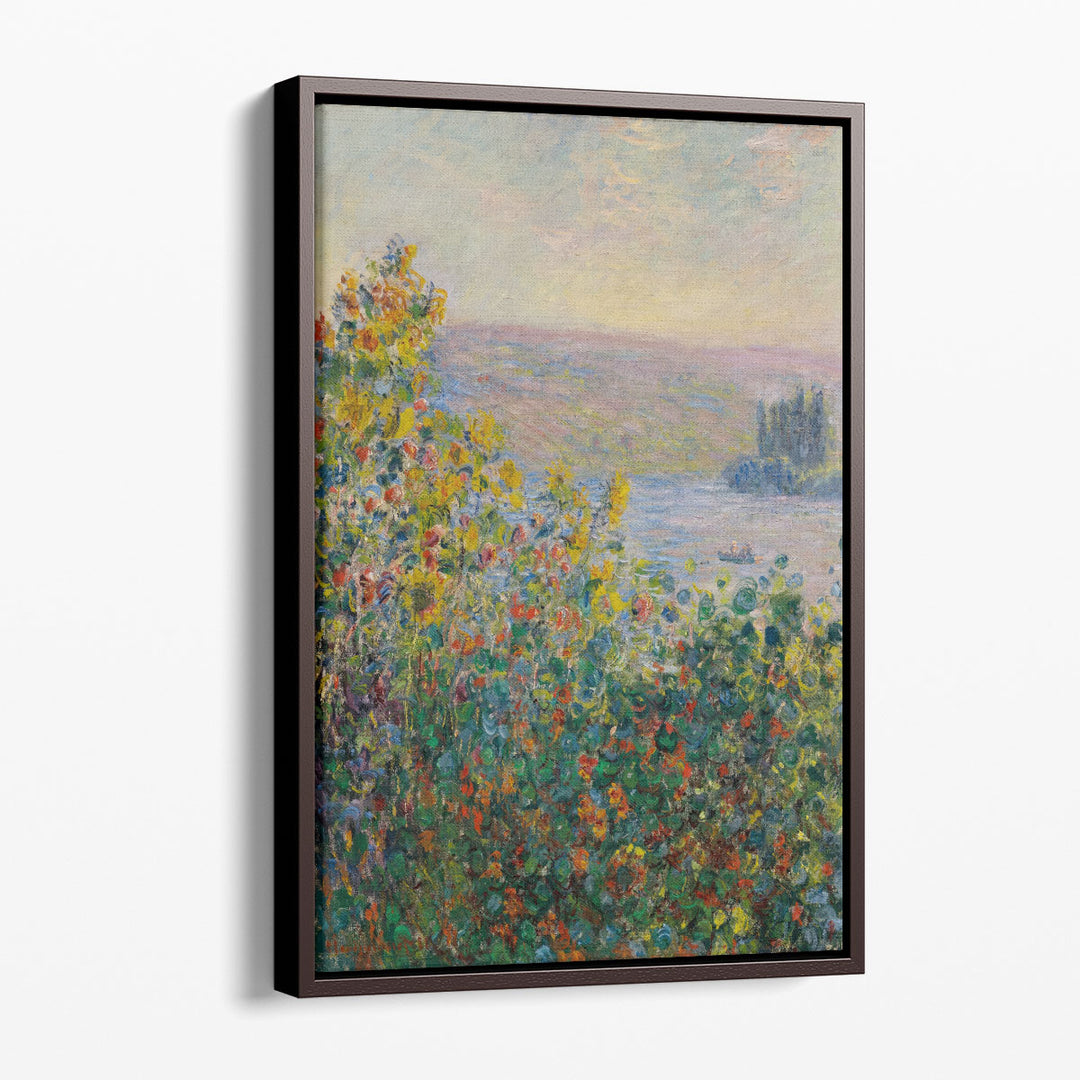 Flower Beds at Vetheuil, 1881 - Canvas Print Wall Art