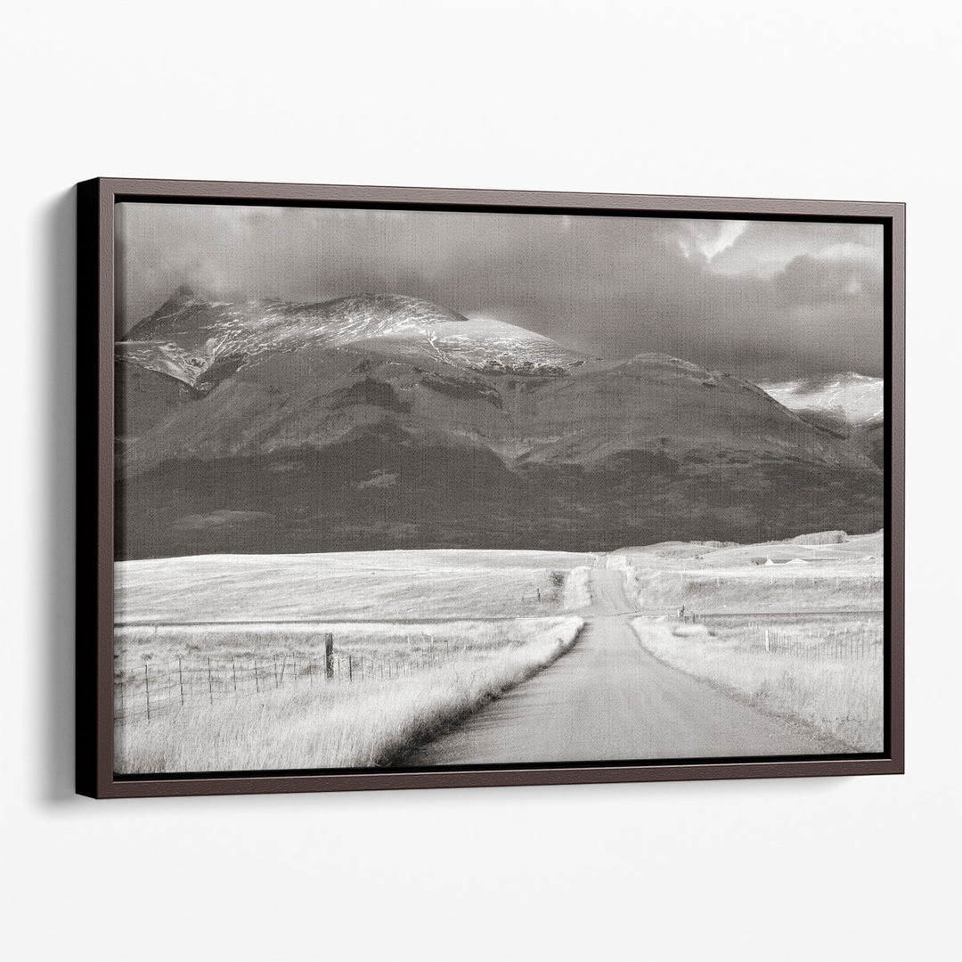 Crossroads Black and White - Canvas Print Wall Art