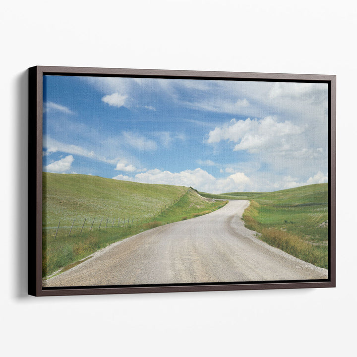 Gravel Road Near Choteau Montana I - Canvas Print Wall Art