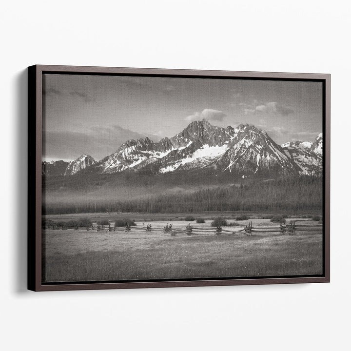 Stanley Basin Black and White - Canvas Print Wall Art