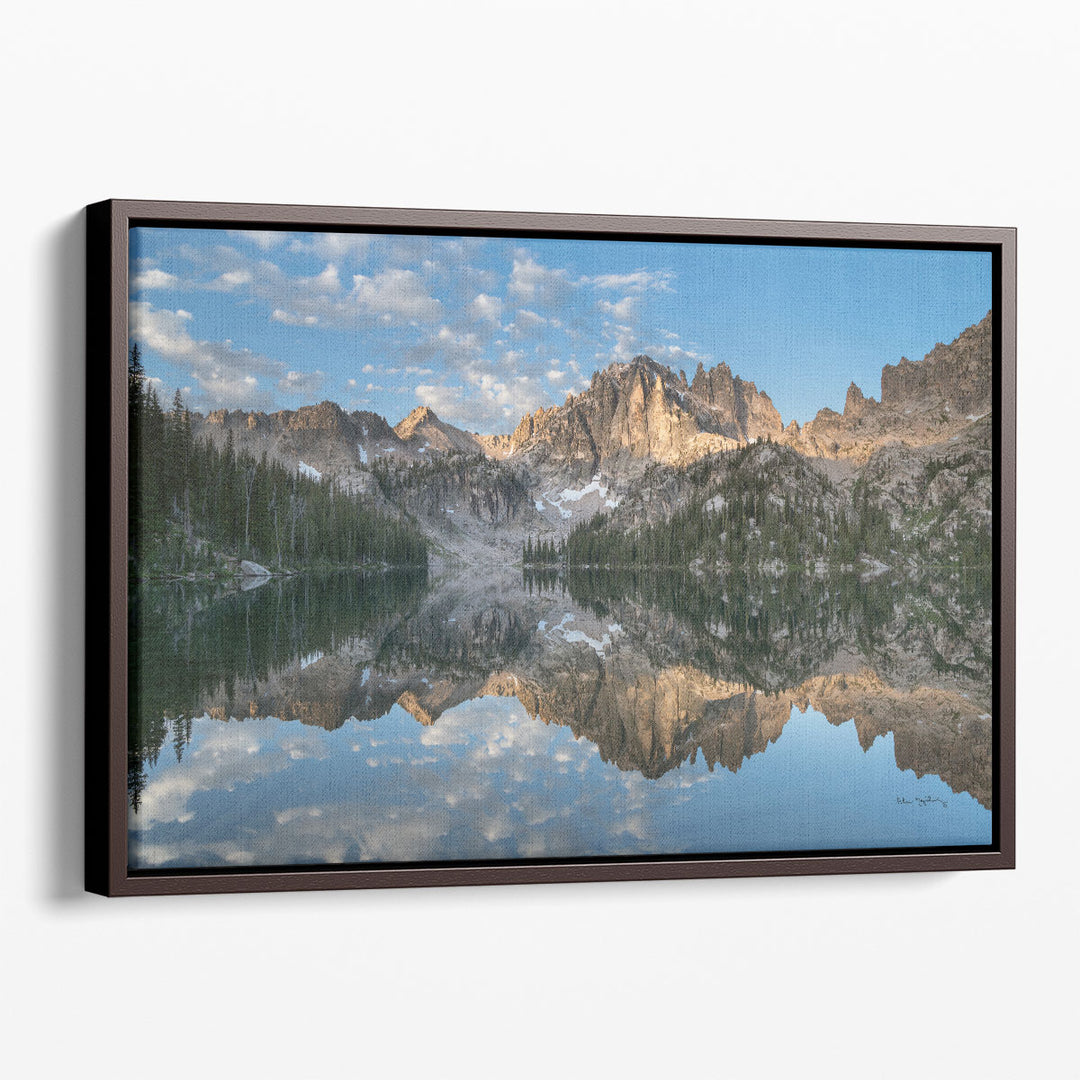 Baron Lake Monte Verita Peak Sawtooth Mountains II - Canvas Print Wall Art