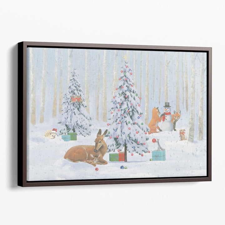 Christmas Critters Bright I - Canvas Print Wall Art