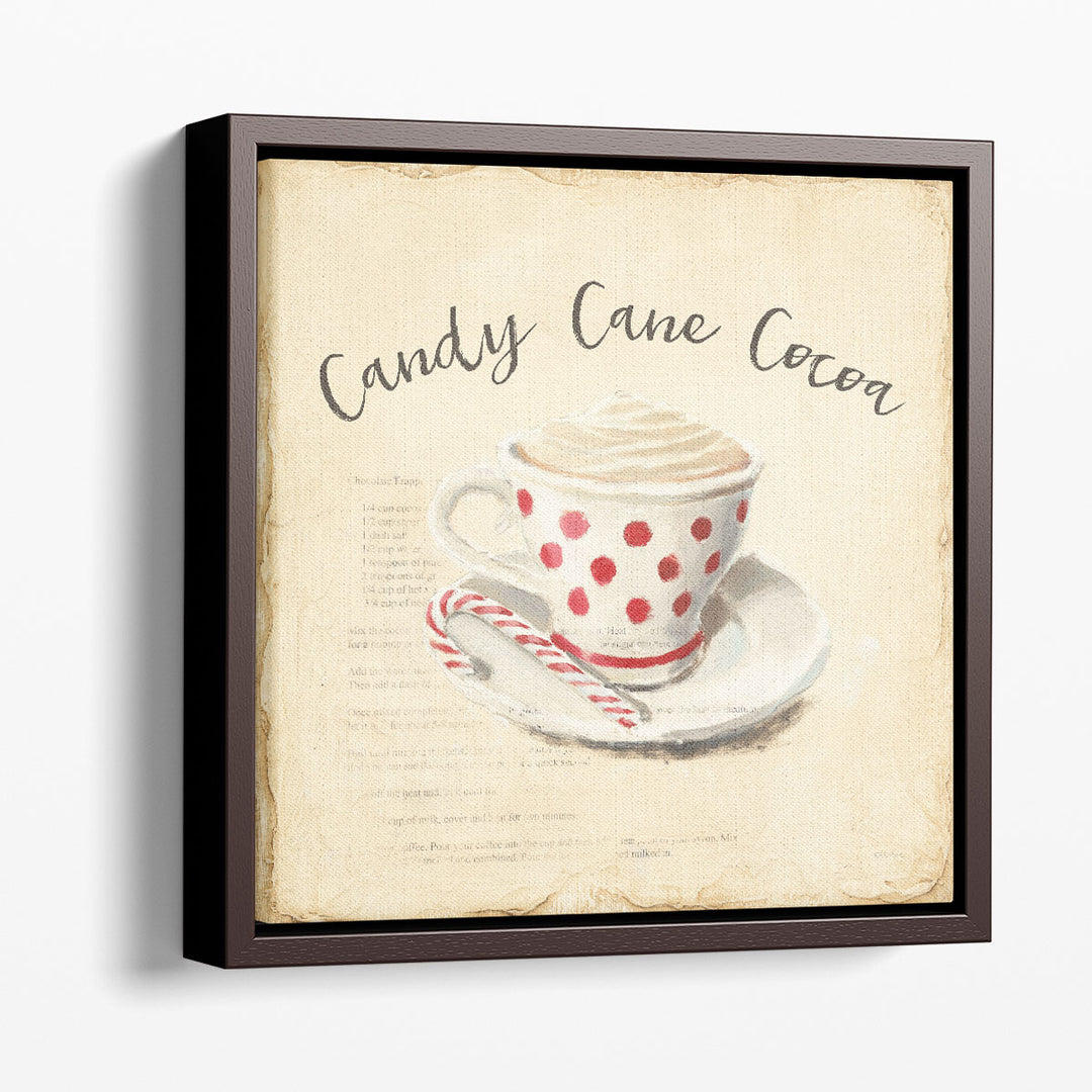 Creme de Noel Candy Cane - Canvas Print Wall Art