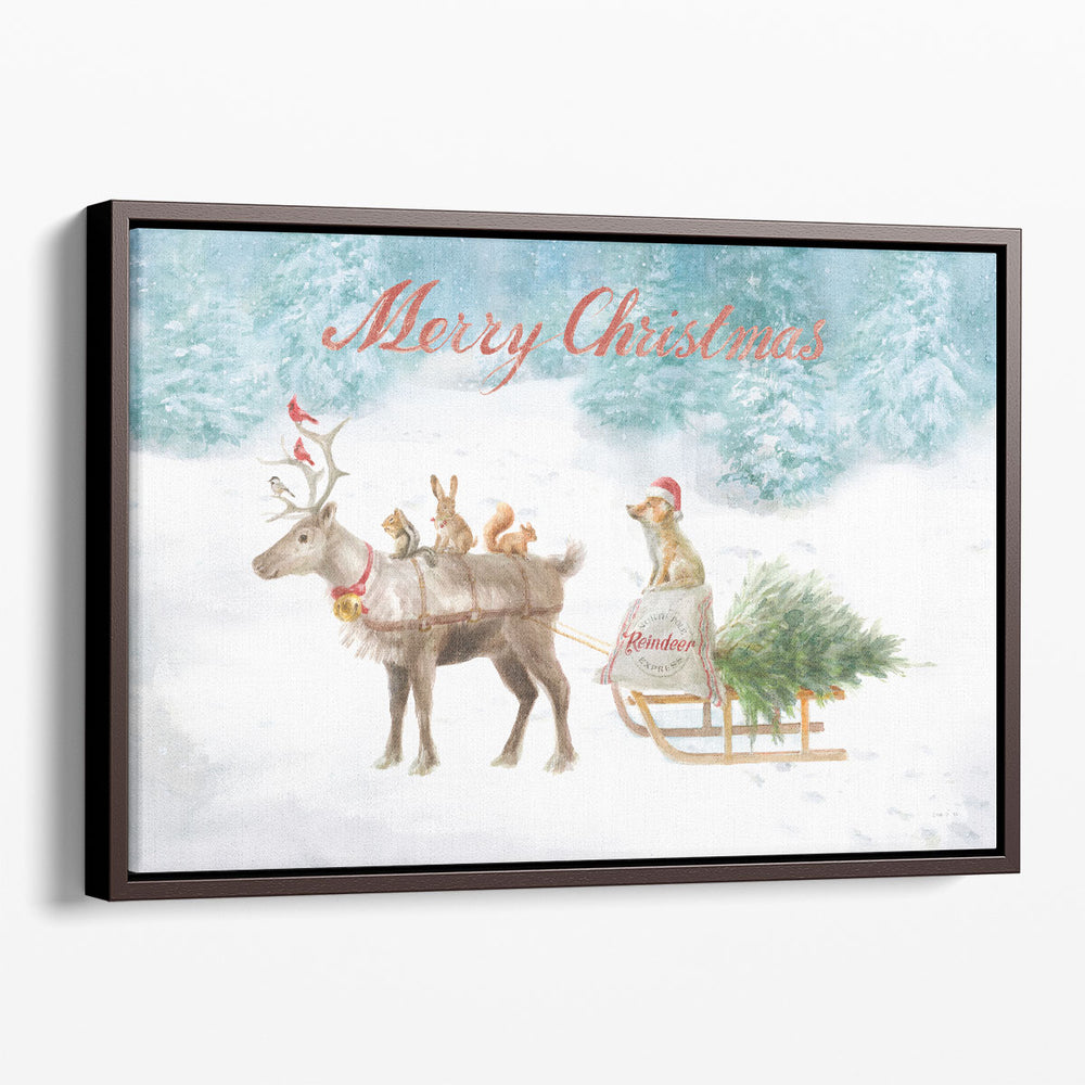 Woodland Celebration I Christmas - Canvas Print Wall Art