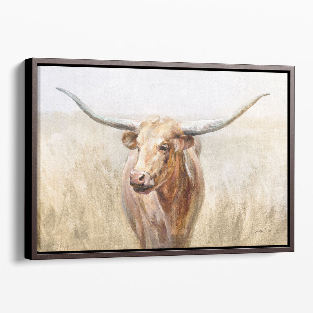 Big Sky Longhorn - Canvas Print Wall Art