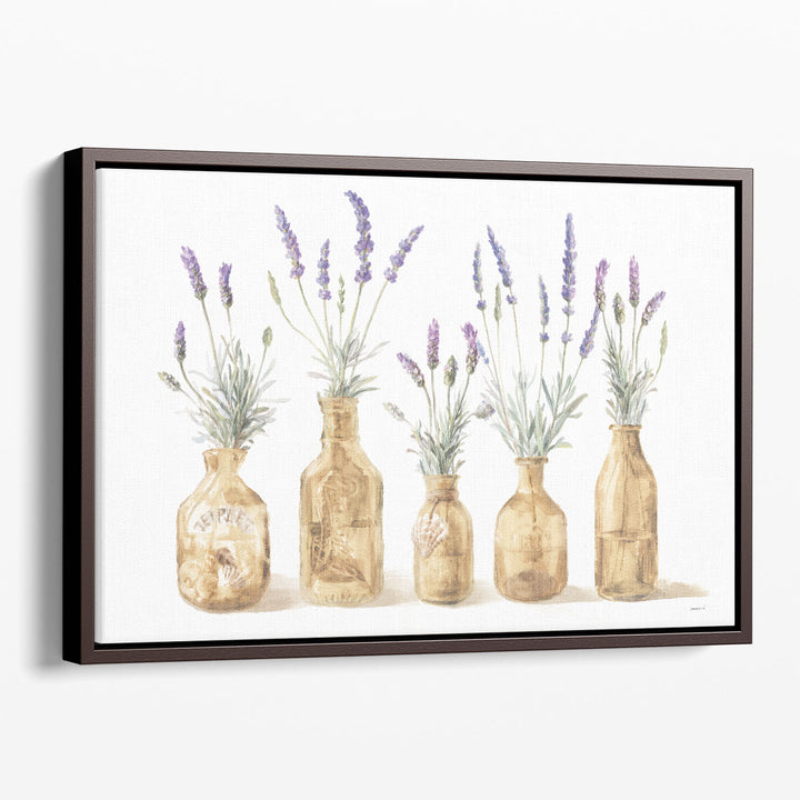 Lavender in Amber Glass - Canvas Print Wall Art