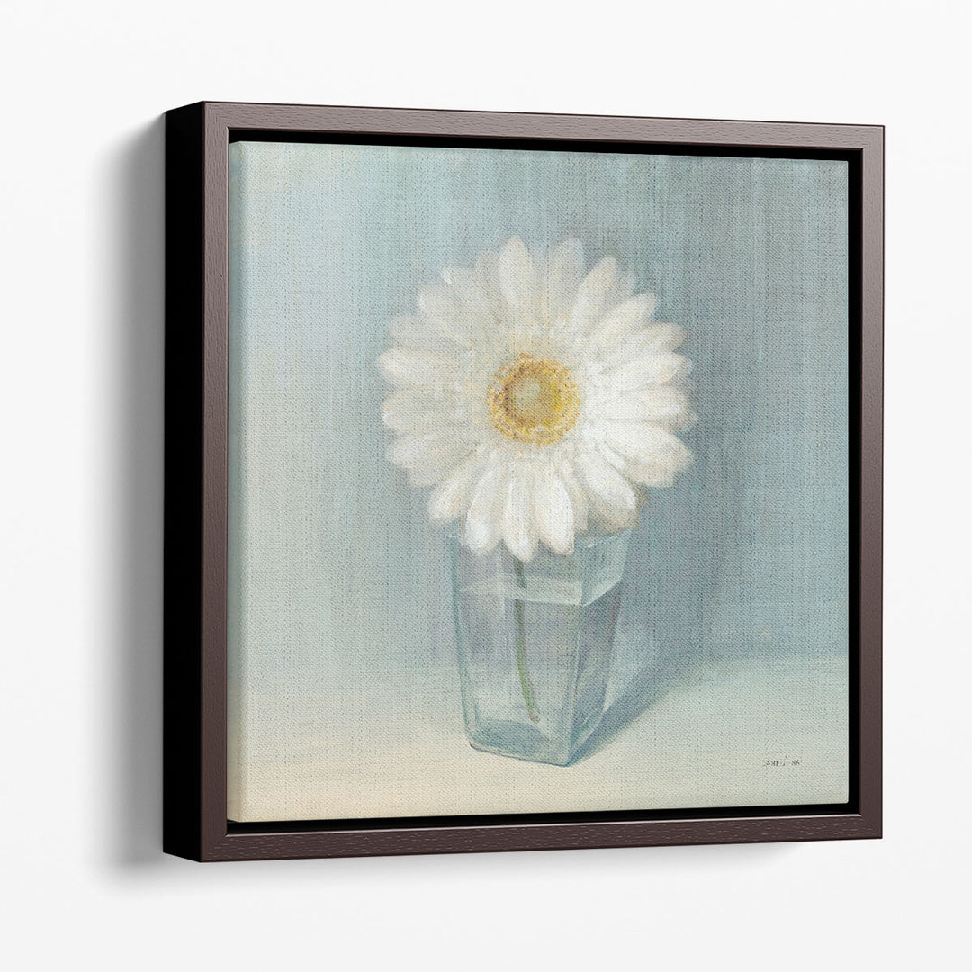 Single White Daisy - Canvas Print Wall Art