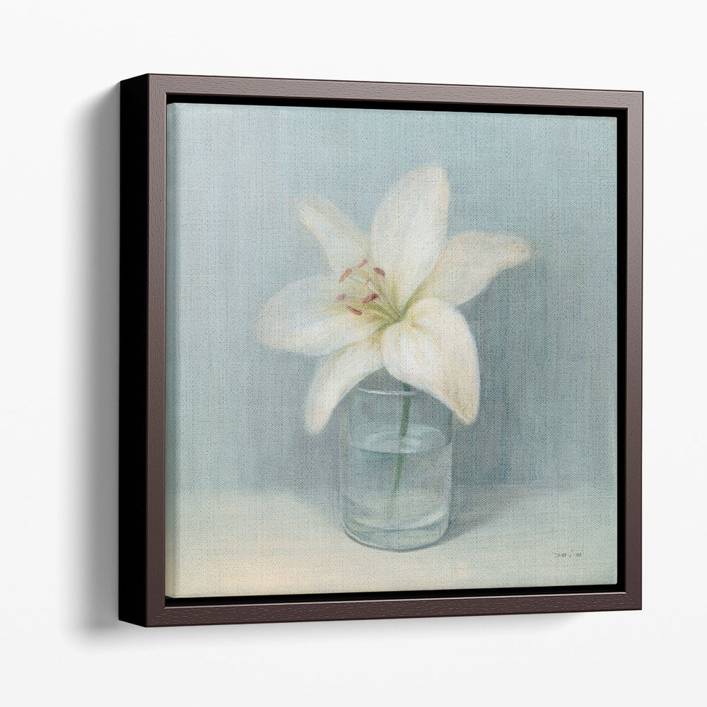 Single White Lily - Canvas Print Wall Art