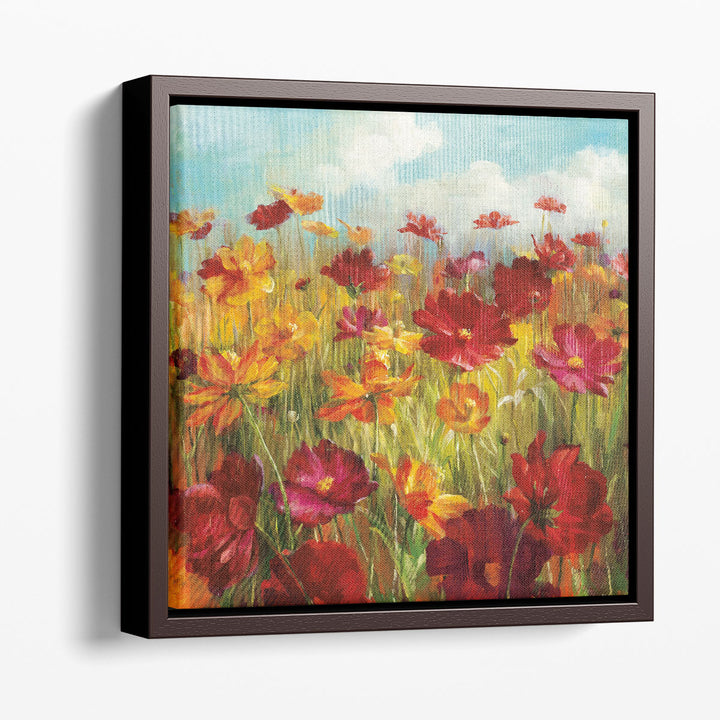 Cosmos in the Field - Canvas Print Wall Art