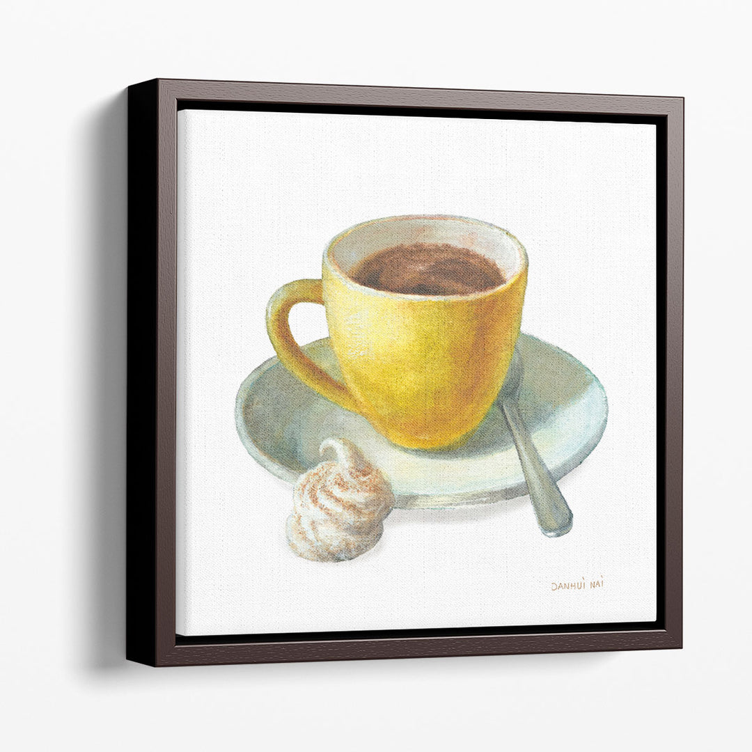 Wake Me Up Coffee IV on White - Canvas Print Wall Art