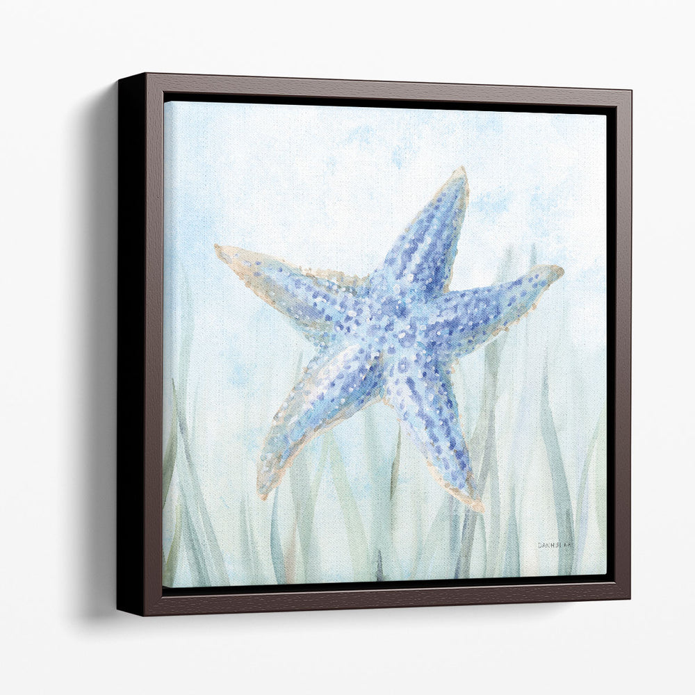 Undersea Starfish Seaweed - Canvas Print Wall Art