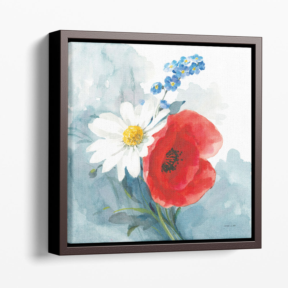 Red White and Bloom - Canvas Print Wall Art