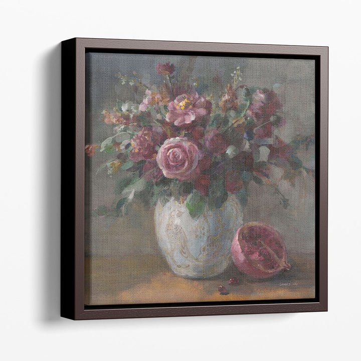 Moody Rich Fall Florals - Canvas Print Wall Art