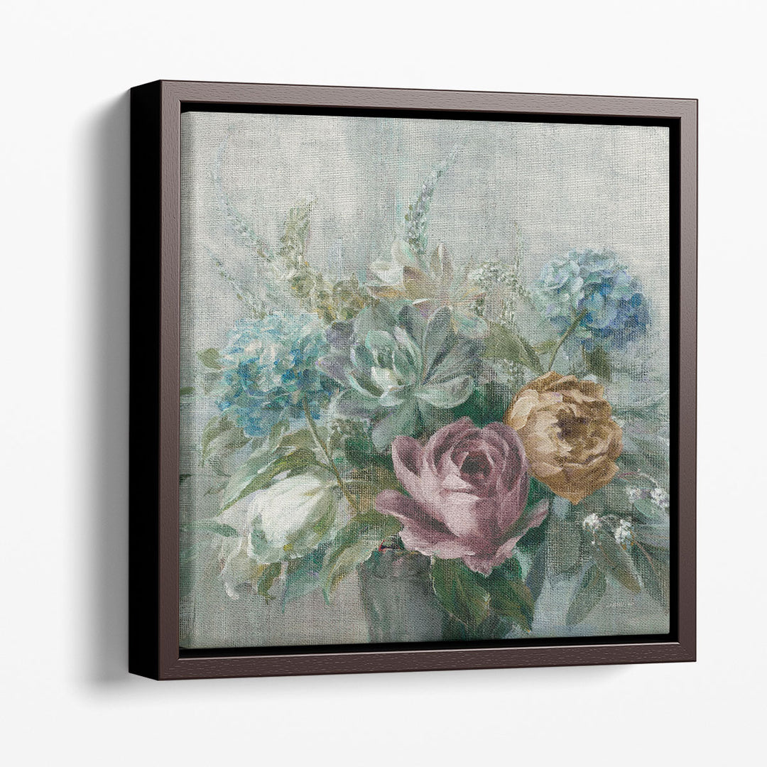 Natural Elegance Fall Dark on Gray - Canvas Print Wall Art