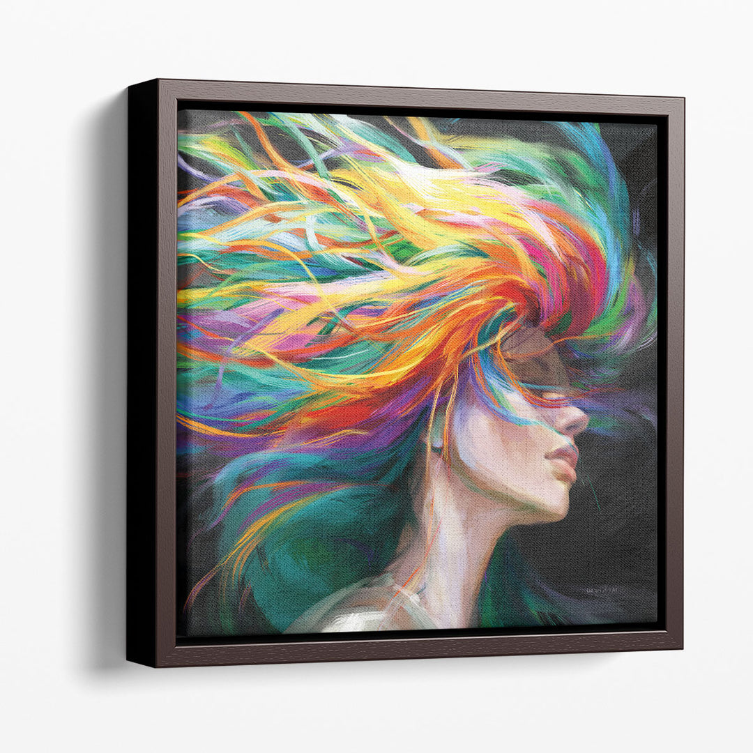 Rainbow Hair - Canvas Print Wall Art