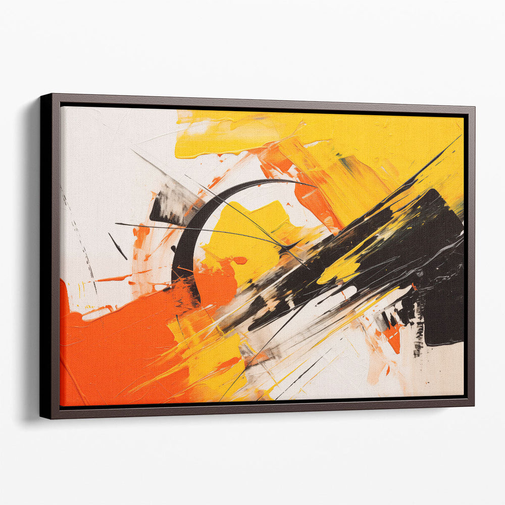 Yellow Orange Black Riot - Canvas Print Wall Art