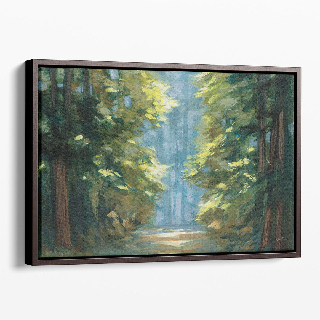 Sunlit Forest Blue - Canvas Print Wall Art