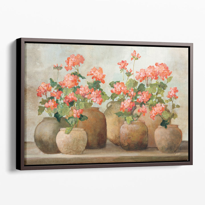 Cottage Geraniums - Canvas Print Wall Art