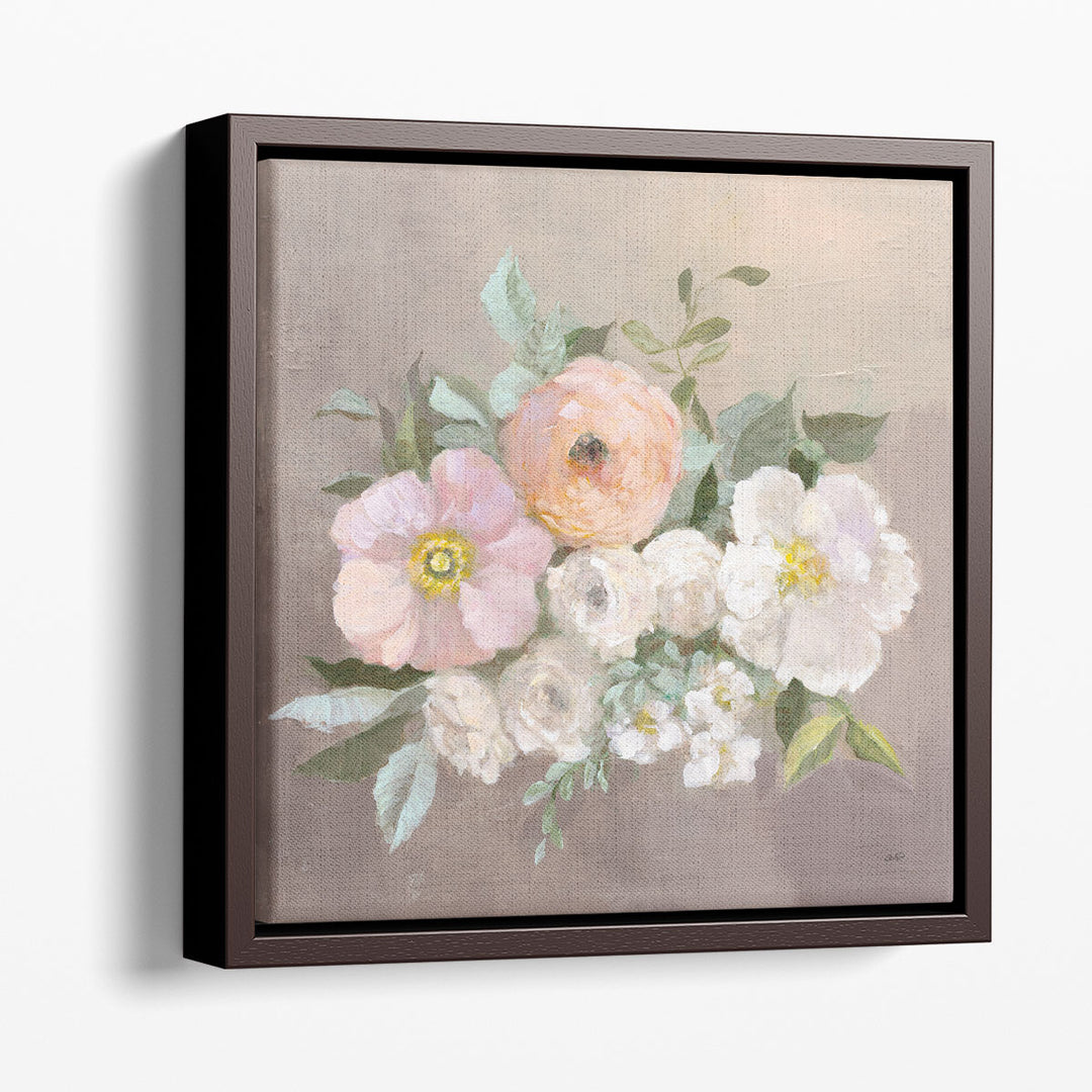 Pale Floral Spray II - Canvas Print Wall Art