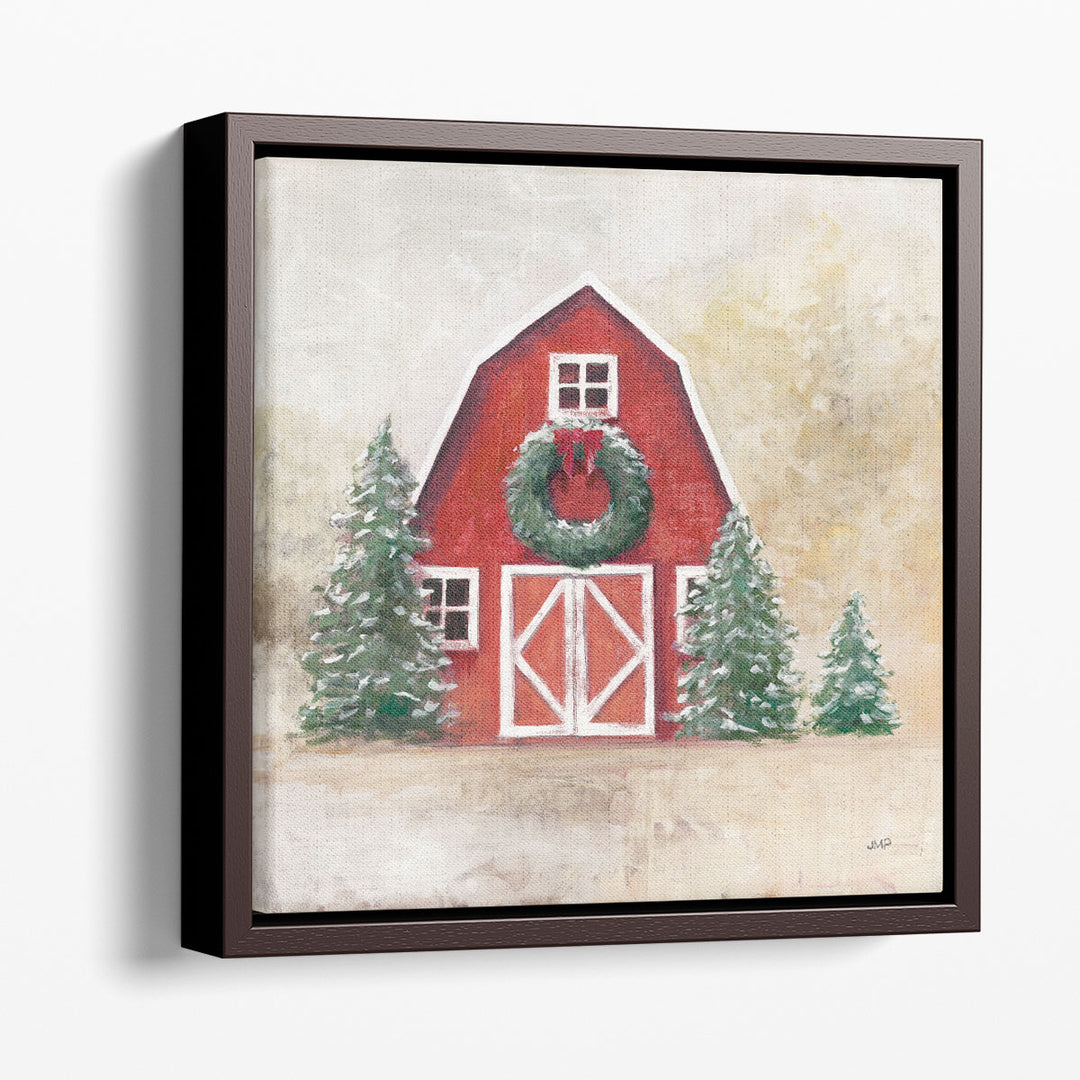 December Barn - Canvas Print Wall Art