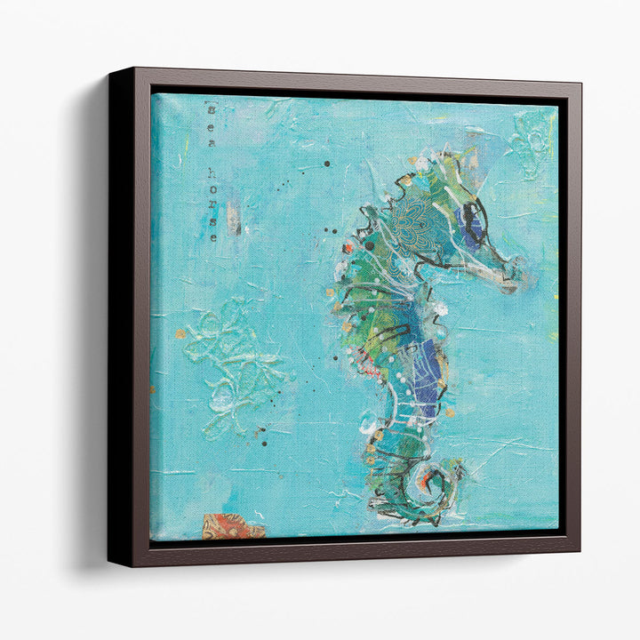 Little Seahorse Blue - Canvas Print Wall Art