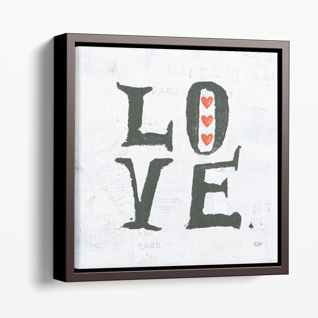 Love Black and White - Canvas Print Wall Art