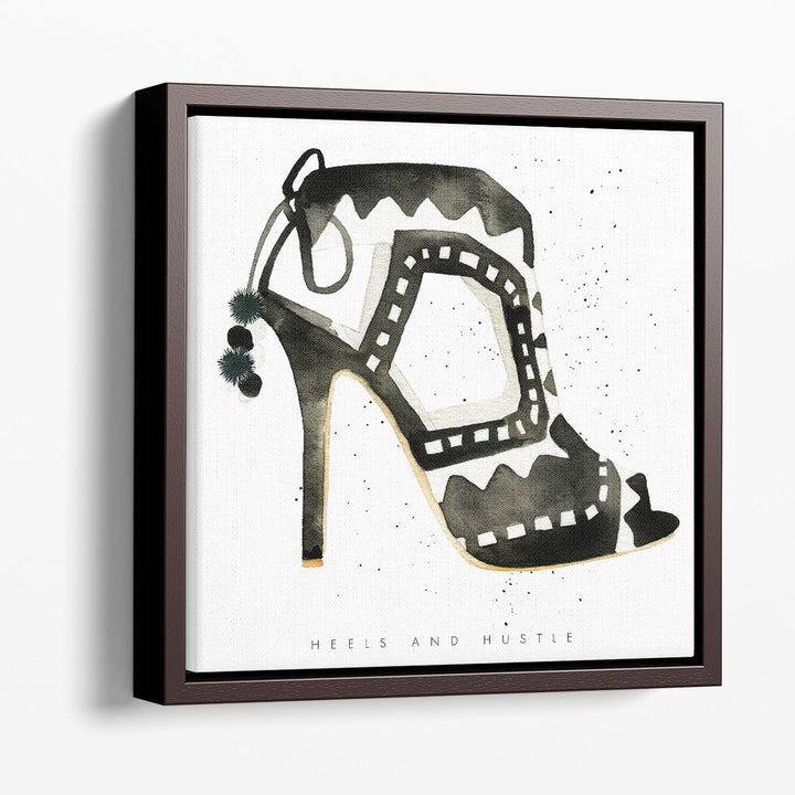 Glitz and Glam V Black and White - Canvas Print Wall Art