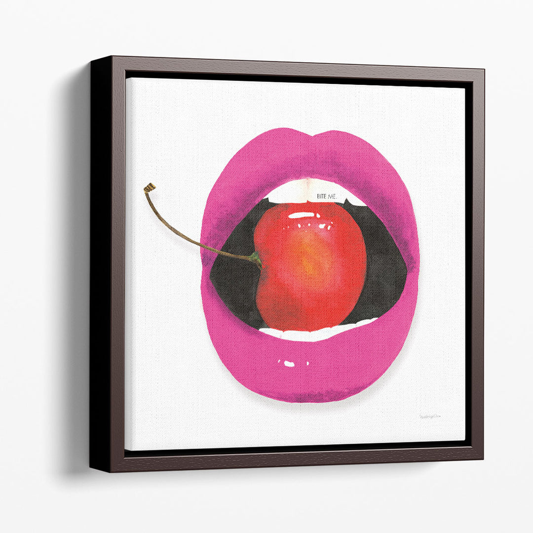 Pink Lips - Canvas Print Wall Art