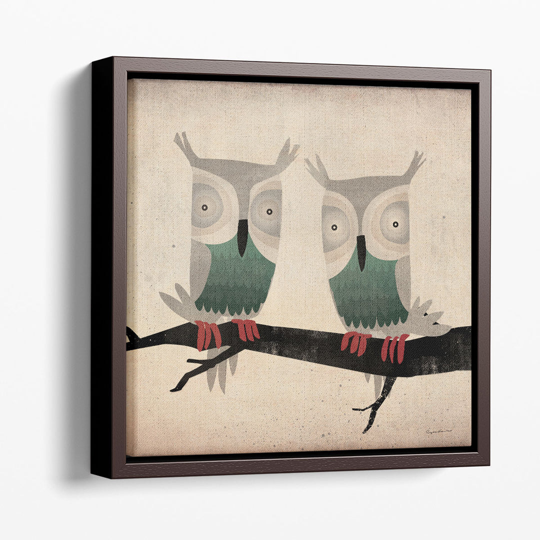 Tan Owls - Canvas Print Wall Art