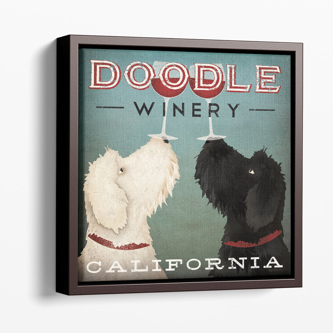 Doodle Wine - Canvas Print Wall Art