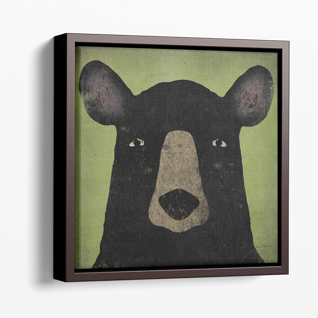 The Black Bear - Canvas Print Wall Art