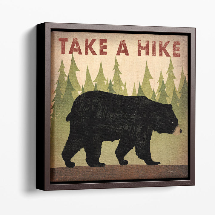 Take a Hike Black Bear - Canvas Print Wall Art