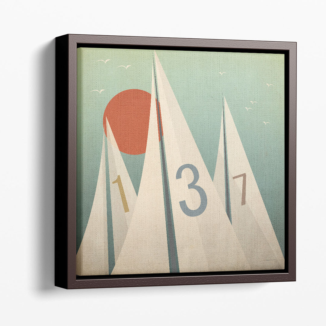 Sails VII with Sun - Canvas Print Wall Art