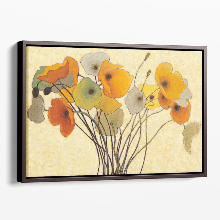 Pumpkin Poppies I - Canvas Print Wall Art