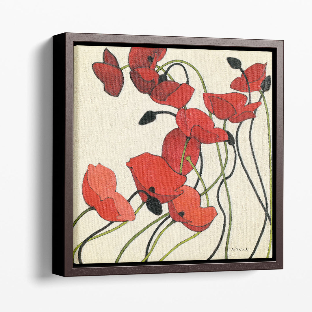 Poppies and Cream II - Canvas Print Wall Art