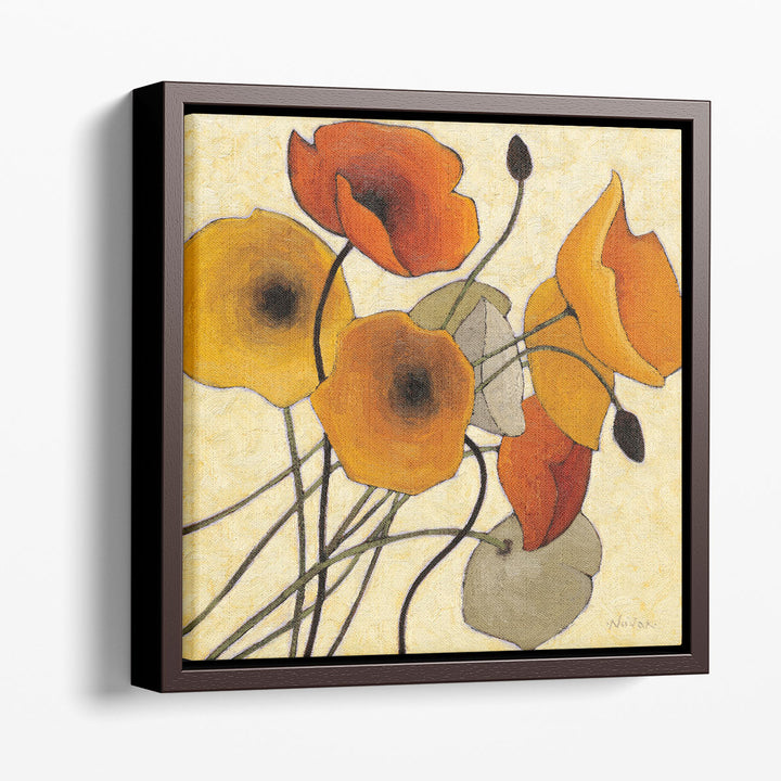 Pumpkin Poppies II - Canvas Print Wall Art