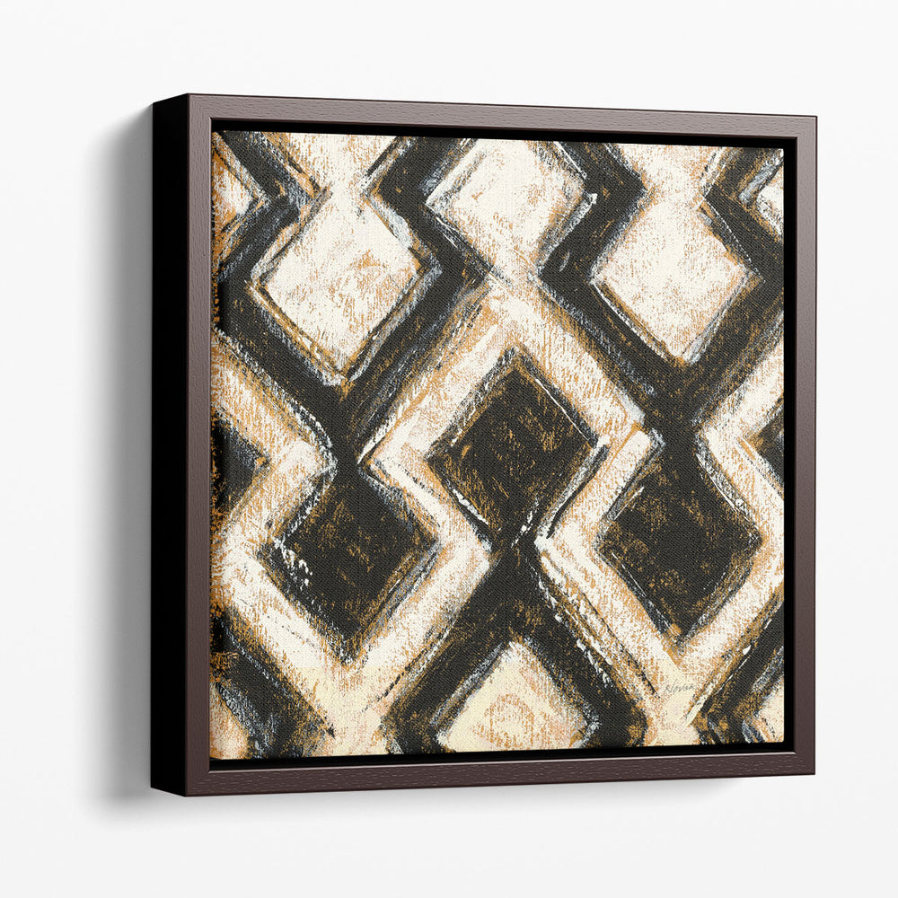 Black and Gold Geometric III - Canvas Print Wall Art