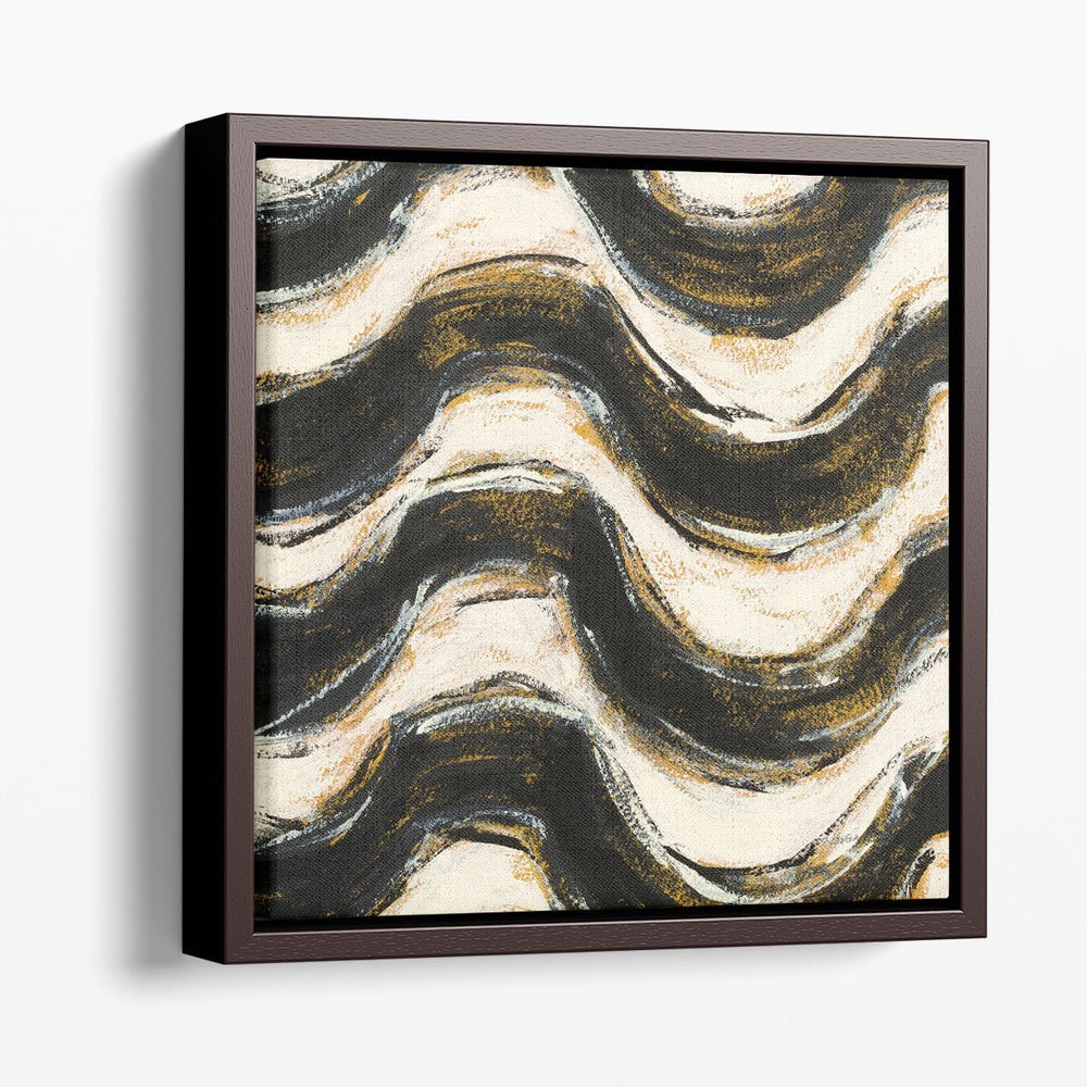 Black and Gold Geometric V - Canvas Print Wall Art