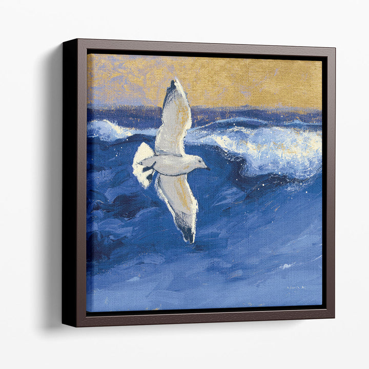 Seagulls with Gold Sky II - Canvas Print Wall Art